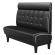 DINER 1 | Restaurantsofa i diner stil | B: H 140 x 123 cm | Chesterfield NO-knapp | Svart | lær