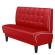 DINER 1 | Restaurantsofa i diner stil | B: H 100 x 103 cm | Chesterfield NO-knapp | rød | lær