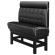 DINER 1 | Høj restaurantsofabænk | B:H 120 x 153 cm | Chesterfield NO-knap | Sort | Læder