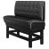 DINER 1 | Høj restaurantsofabænk | B:H 140 x 133 cm | Chesterfield NO-knap | Sort | Læder