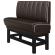 DINER 1 | Høy restaurantsofa | B: H 100 x 133 cm | Stripete | brun | lær