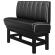 DINER 1 | Høy restaurantsofa | B: H 100 x 133 cm | Stripete | Svart | lær