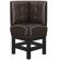 DINER 1 | Diner hörnsoffa | B:H 64 x 133 cm | Chesterfield NO-knapp | Brun | Läder