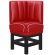DINER 1 | Diner Corner Booth | W:H 64 x 103 cm | Striped | Red | Leather