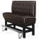 DINER 1 | Høy restaurantsofa | B: H 180 x 133 cm | Chesterfield NO-knapp | brun | lær