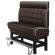DINER 1 | Hög diner soffa | B:H 120 x 153 cm | Chesterfield NO-knapp | Brun | Läder