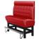 DINER 1 | Høy restaurantsofa | B: H 120 x 153 cm | Chesterfield NO-knapp | rød | lær