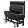 DINER 1 | Høj restaurantsofabænk | B:H 120 x 153 cm | Chesterfield NO-knap | Sort | Læder