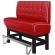 DINER 1 | Høy restaurantsofa | B: H 180 x 133 cm | Chesterfield NO-knapp | rød | lær