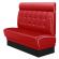 DINER 2 | Restaurantsofa i diner stil | B: H 140 x 123 cm | Chesterfield NO-knapp | rød | lær
