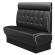DINER 2 | Restaurantsofa i diner stil | B: H 100 x 123 cm | Chesterfield NO-knapp | Svart | lær