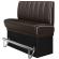 DINER 2 | Høy restaurantsofa | B: H 140 x 133 cm | Stripete | brun | lær