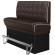 DINER 2 | Høy restaurantsofa | B: H 100 x 133 cm | Chesterfield NO-knapp | brun | lær