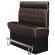 DINER 2 | Høy restaurantsofa | B: H 120 x 153 cm | Chesterfield NO-knapp | brun | lær