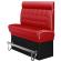 DINER 2 | Diner High Bench | W:H 120 x 153 cm | Chesterfield NO Button | Red | Leather