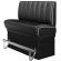 DINER 2 | Høy restaurantsofa | B: H 140 x 133 cm | Stripete | Svart | lær