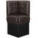 DINER 2 | Diner hörnsoffa | B:H 64 x 153 cm | Chesterfield NO-knapp | Brun | Läder