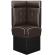 DINER 2 | Diner hörnsoffa | B:H 64 x 153 cm | Chesterfield NO-knapp | Brun | Läder