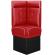 DINER 2 | Diner hörnsoffa | B:H 64 x 153 cm | Chesterfield NO-knapp | Röd | Läder