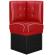 DINER 2 | Diner Corner Booth | W:H 64 x 133 cm | Chesterfield NO Button | Red | Leather