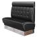 DINER 3 | Restaurantsofa i diner stil | B: H 100 x 123 cm | Chesterfield NO-knapp | Svart | lær