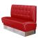 DINER 3 | Restaurantsofa i diner stil | B: H 180 x 103 cm | Chesterfield NO-knapp | rød | lær