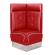 DINER 3 | Diner hörnsoffa | B:H 64 x 123 cm | Chesterfield NO-knapp | Röd | Läder