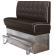 DINER 3 | Høy restaurantsofa | B: H 140 x 133 cm | Chesterfield NO-knapp | brun | lær