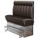 DINER 3 | Hög diner soffa | B:H 140 x 153 cm | Randig | Brun | Läder