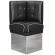 DINER 3 | Diner hörnsoffa | B:H 64 x 153 cm | Chesterfield NO-knapp | Svart | Läder