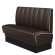 DINER 2 | Restaurantsofa i diner stil | B: H 100 x 103 cm | Stripete | brun | lær