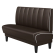 DINER 1 | Restaurantsofa i diner stil | B: H 180 x 103 cm | Stripete | brun | lær