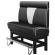 DINER VEGAS 1 | Restaurantsofa i diner stil | B: H 140 x 153 cm | V quilting | Svart | lær