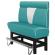 DINER VEGAS 1 | Restaurantsofa i diner stil | B: H 140 x 153 cm | V quilting | Turkis | lær