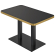 DM | Table de bistro | 120 x 70 cm | H 74 cm | Noir brillant | Structure : noir