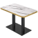 DM | Table de bistrot | 120 x 70 cm | H 74 cm | Marbre blanc | Structure : Noir