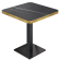 DM | Mesa de bistro | 70 x 70 cm | H 74 cm | Mármol negro | Marco: Negro