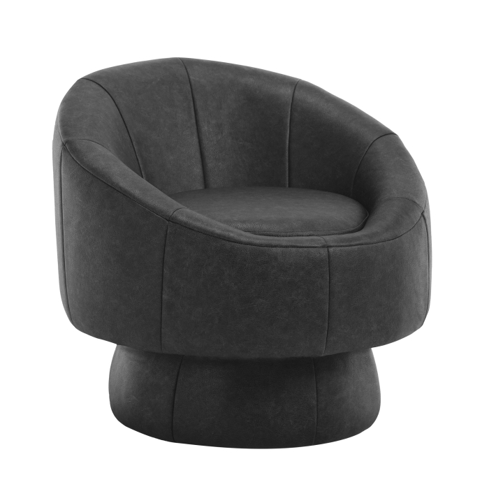 DORIS | Bistro Lounge Sessel | Leder | Schwarz