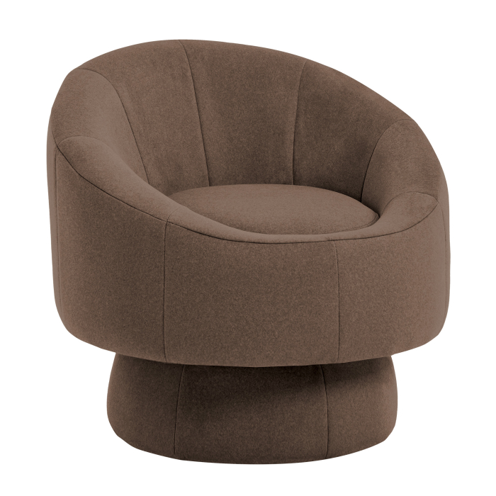 DORIS | Bistro Lounge Sessel | Samt | Braun