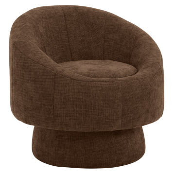 DORIS | Fauteuil Bistro Lounge | Tissu/Textile | Brun