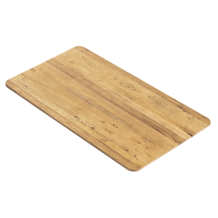 DRIVTRÆ | Bordplade i massivt træ til kommerciel brug | 130 x 80 x 2,5 cm | Eg | Rektangulær