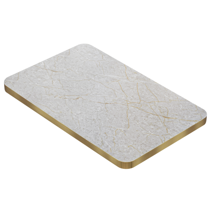 DUBAÏ | Plateau de table Gastro | L: 120 x 70 cm | Marbre gris