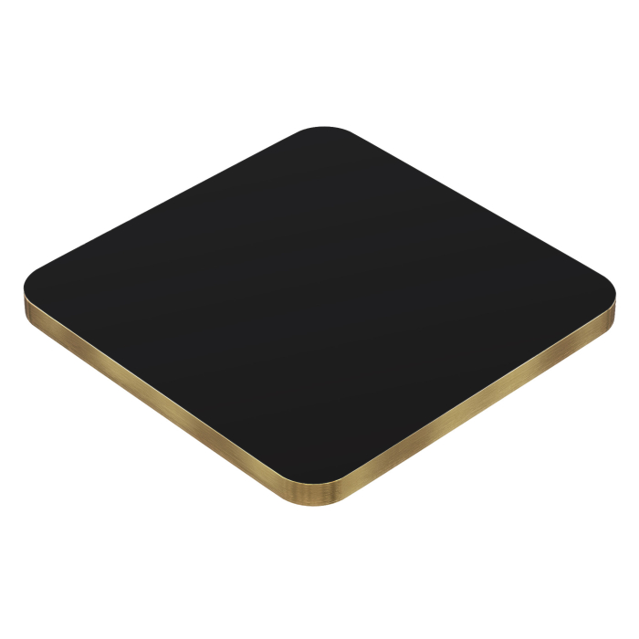 DUBAI | Plateau de table Gastro | L: 70 x 70 cm | Noir Brillant