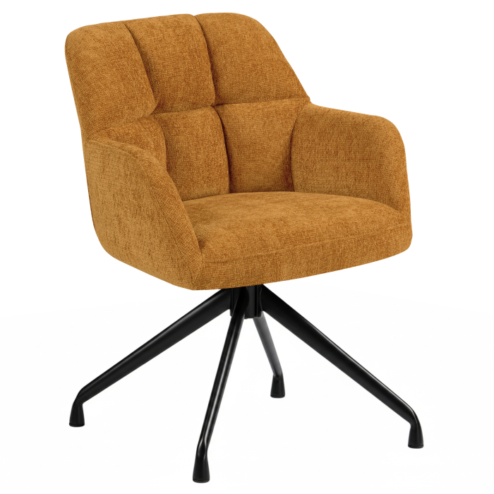 Dunja | Hotel Stuhl | Orange | Stoff/Textil | Drehfuß