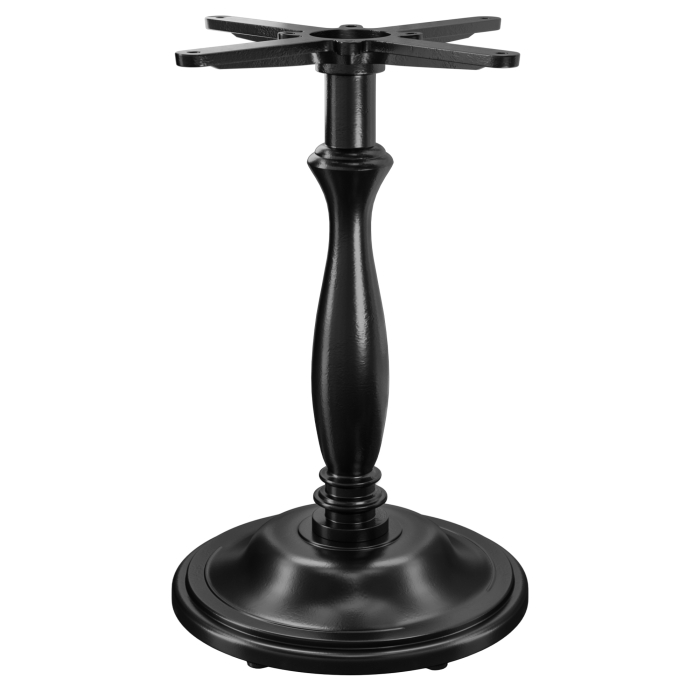 Duke | Restaurant bordunderstell | Svart | Fot: Ø 40 cm | Søyle: 17,5 x 73,5 cm