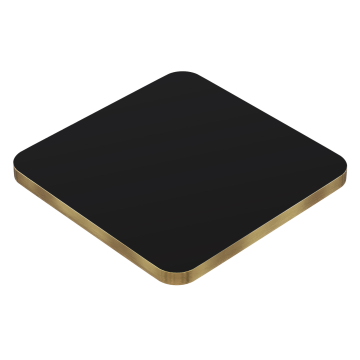 DUBAI | Plateau de table Gastro | L: 70 x 70 cm | Noir Brillant