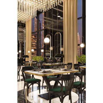 DUBAI | Gastro bordplate | B:T 120 x 70 cm | Grå marmor