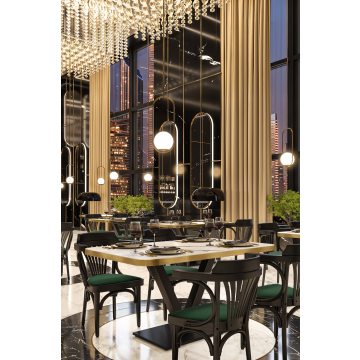 DUBAI | Gastro bordplate | B:T 120 x 70 cm | Hvit marmor