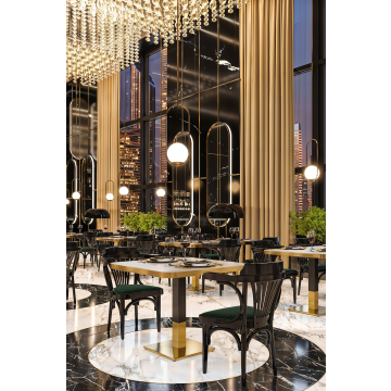 DUBAI | Gastro bordplate | B:T 70 x 70 cm | Svart Blank