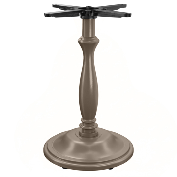 DUKE | Żeliwna podstawa stolika | Taupe | Stopa: Ø 40 cm | Kolumna: 17,5 x 73,5 cm